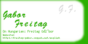 gabor freitag business card